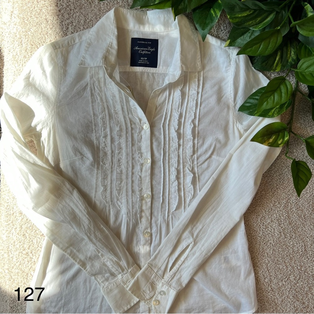 American eagle, button down shirt, size extra small